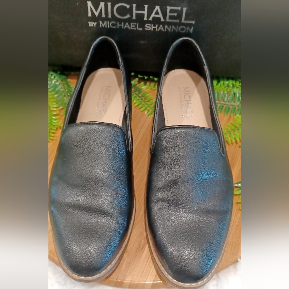Michael Shannon Womens Black Shoes Sherrill Black Sz 8.5M